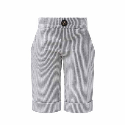 Striped Puffed Pants-0