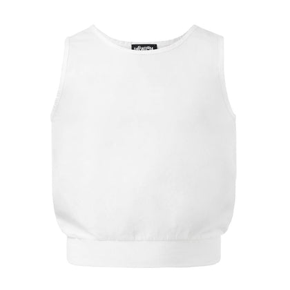 White Tank Top with Crochet Deco-0