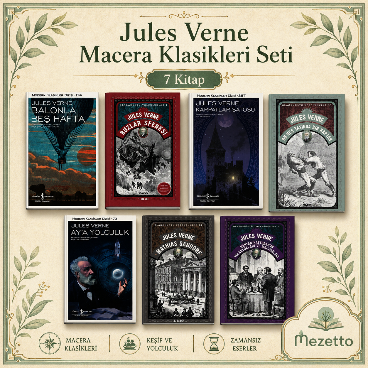 Jules Verne Macera Klasikleri Seti | 7 Kitap