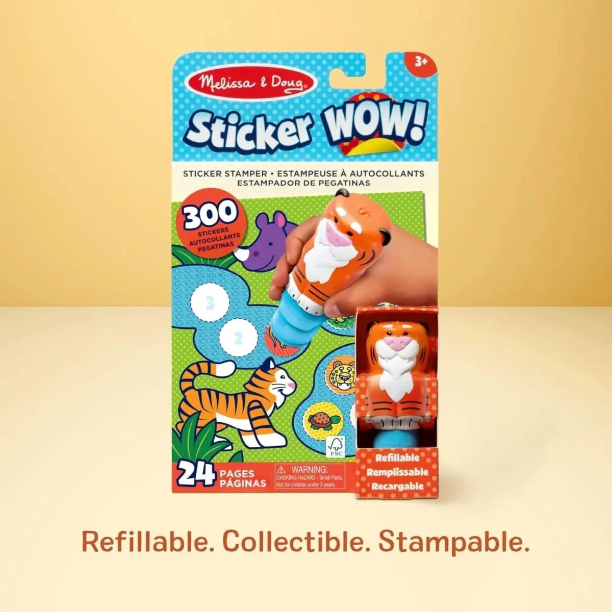Melissa & Doug Sticker Wow Pad and Tiger Stamp