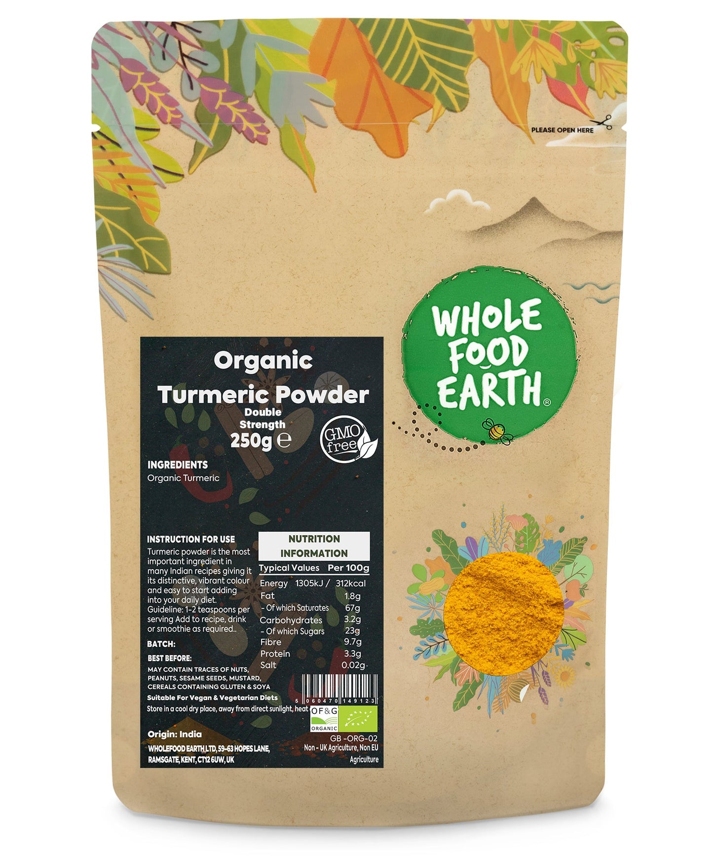 Organic Turmeric Powder Double Strength