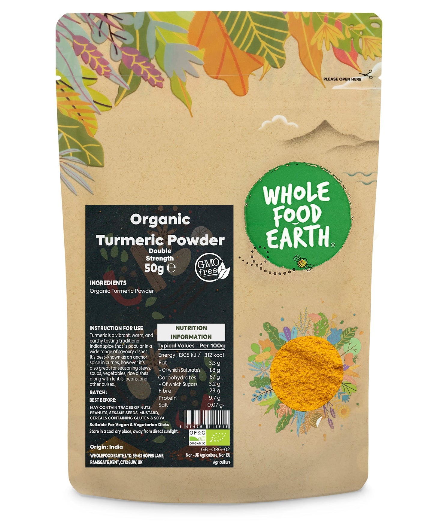 Organic Turmeric Powder Double Strength