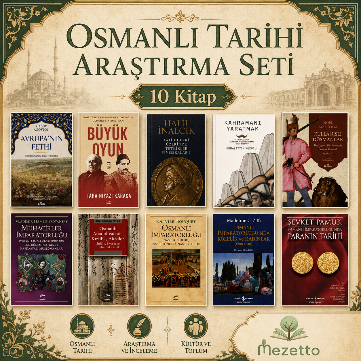 Osmanlı Tarihi Araştırma Seti | 10 Kitap