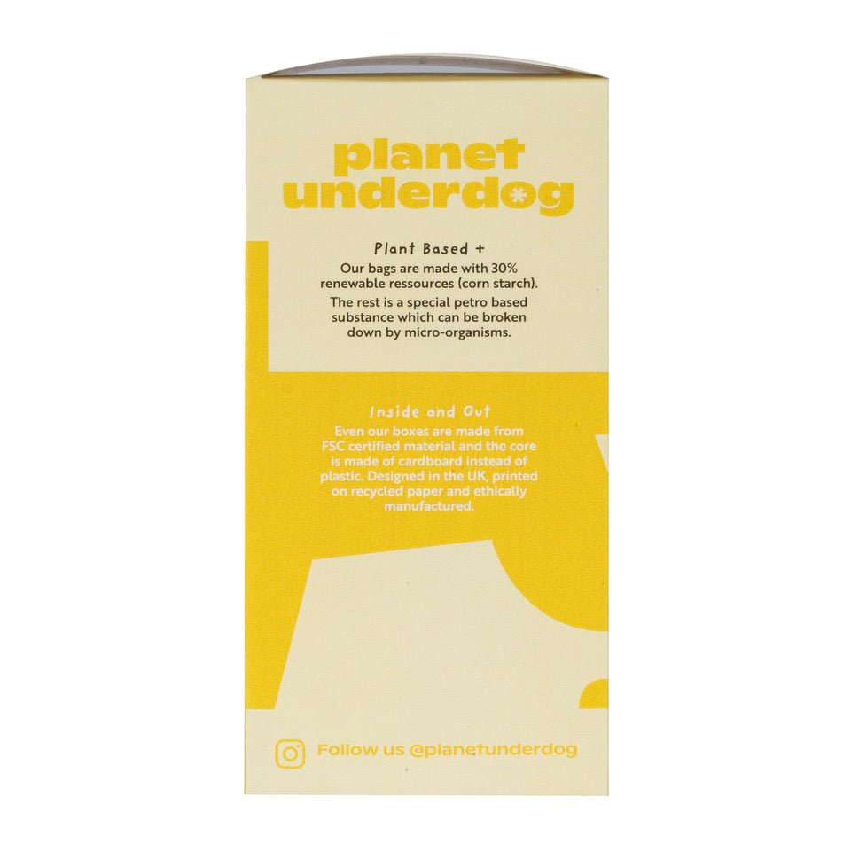 120 Planet Underdog Compostable Dog Poop Bags - Yellow Box - mezetto