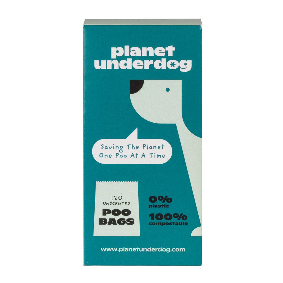 120 Planet Underdog Compostable Dog Poop Bags - Green Box - mezetto