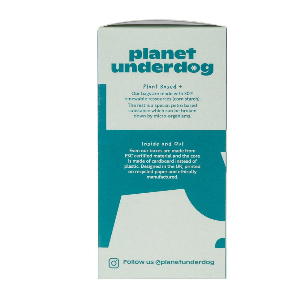 120 Planet Underdog Compostable Dog Poop Bags - Green Box - mezetto