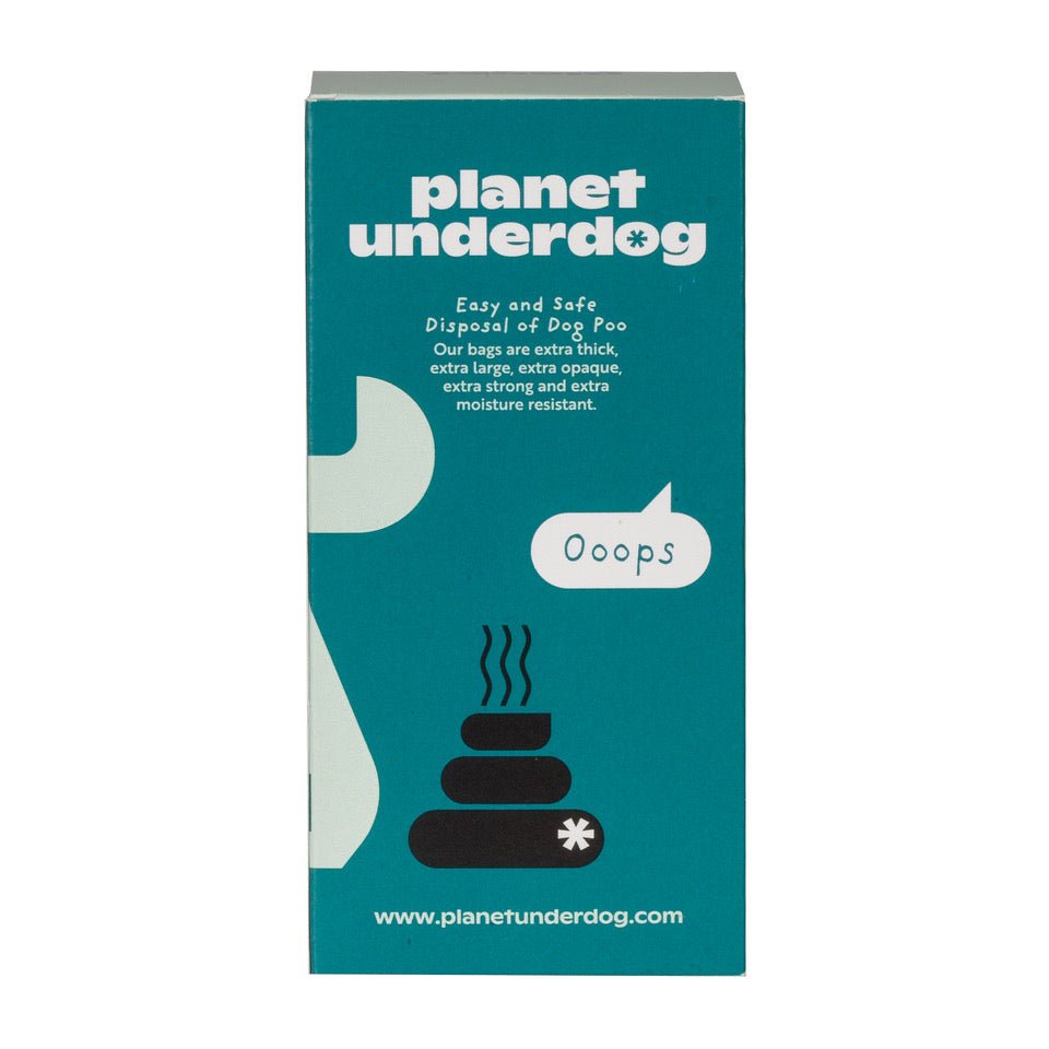 60 Planet Underdog Compostable Dog Poop Bags - Green Box - mezetto