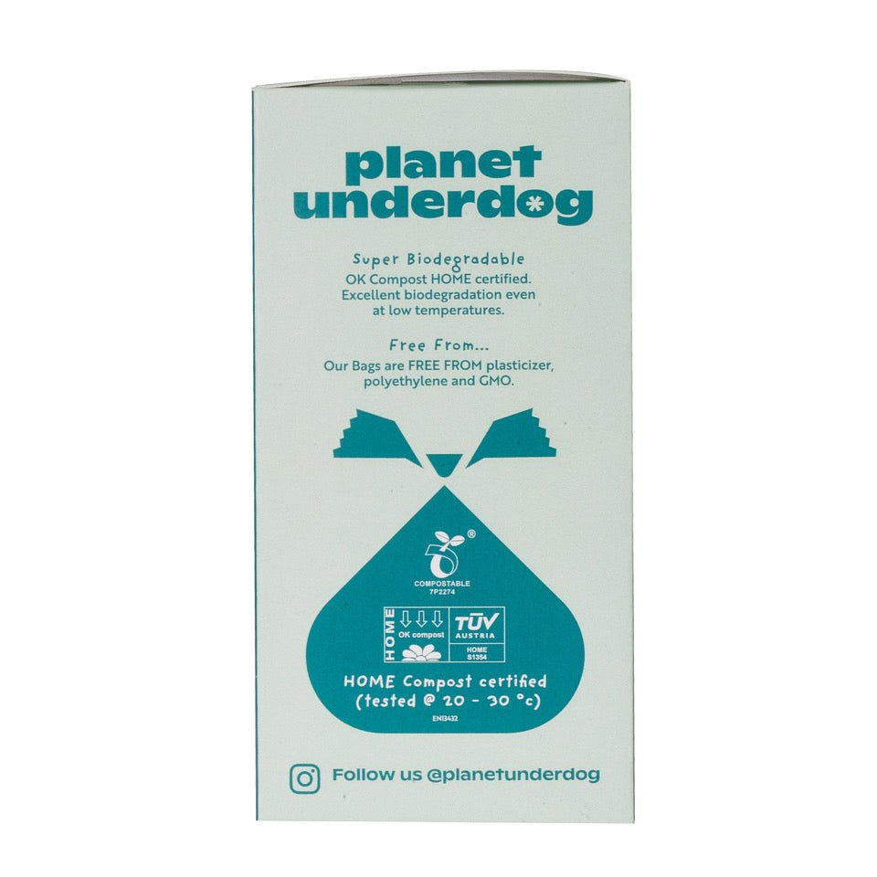120 Planet Underdog Compostable Dog Poop Bags - Green Box - mezetto