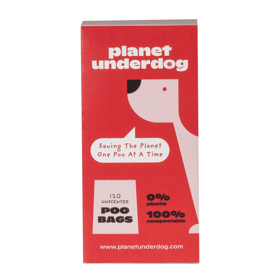 120 Planet Underdog Compostable Dog Poop Bags - Red Box - mezetto