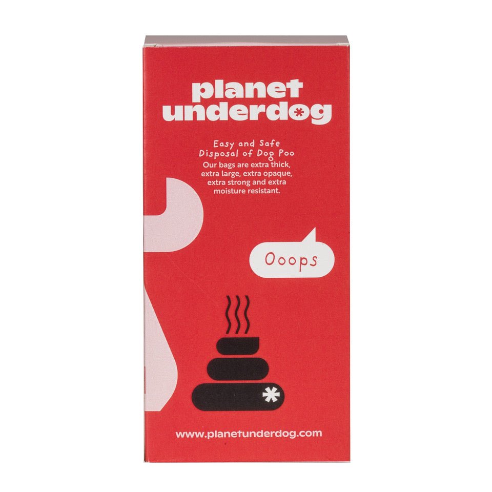 120 Planet Underdog Compostable Dog Poop Bags - Red Box - mezetto