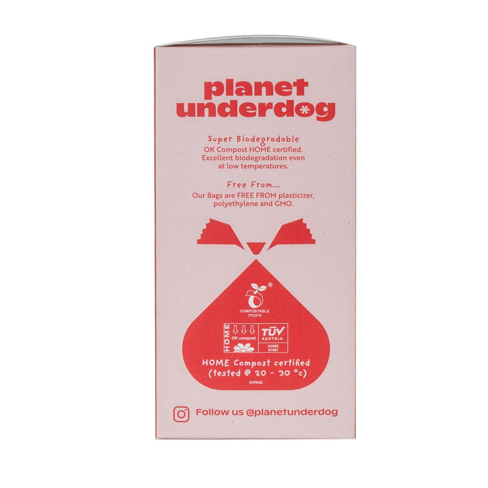 120 Planet Underdog Compostable Dog Poop Bags - Red Box - mezetto