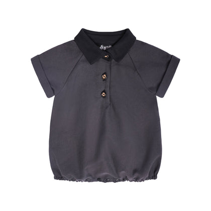 Baby Black Romper-0