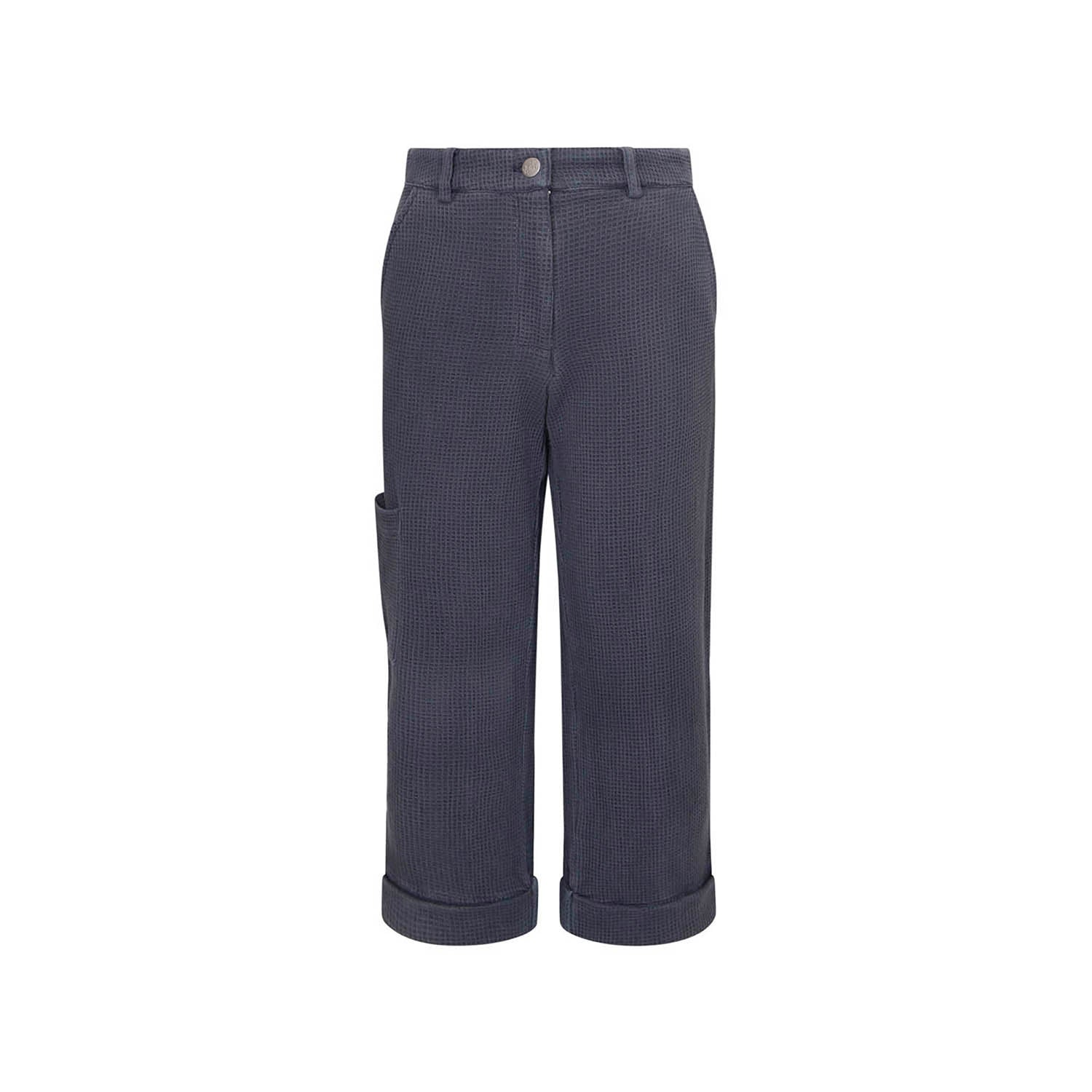Grey Waffle Pants for Kids-0