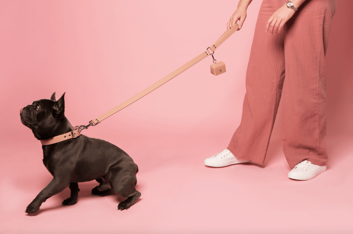 Blush pink apple leather lead - mezetto