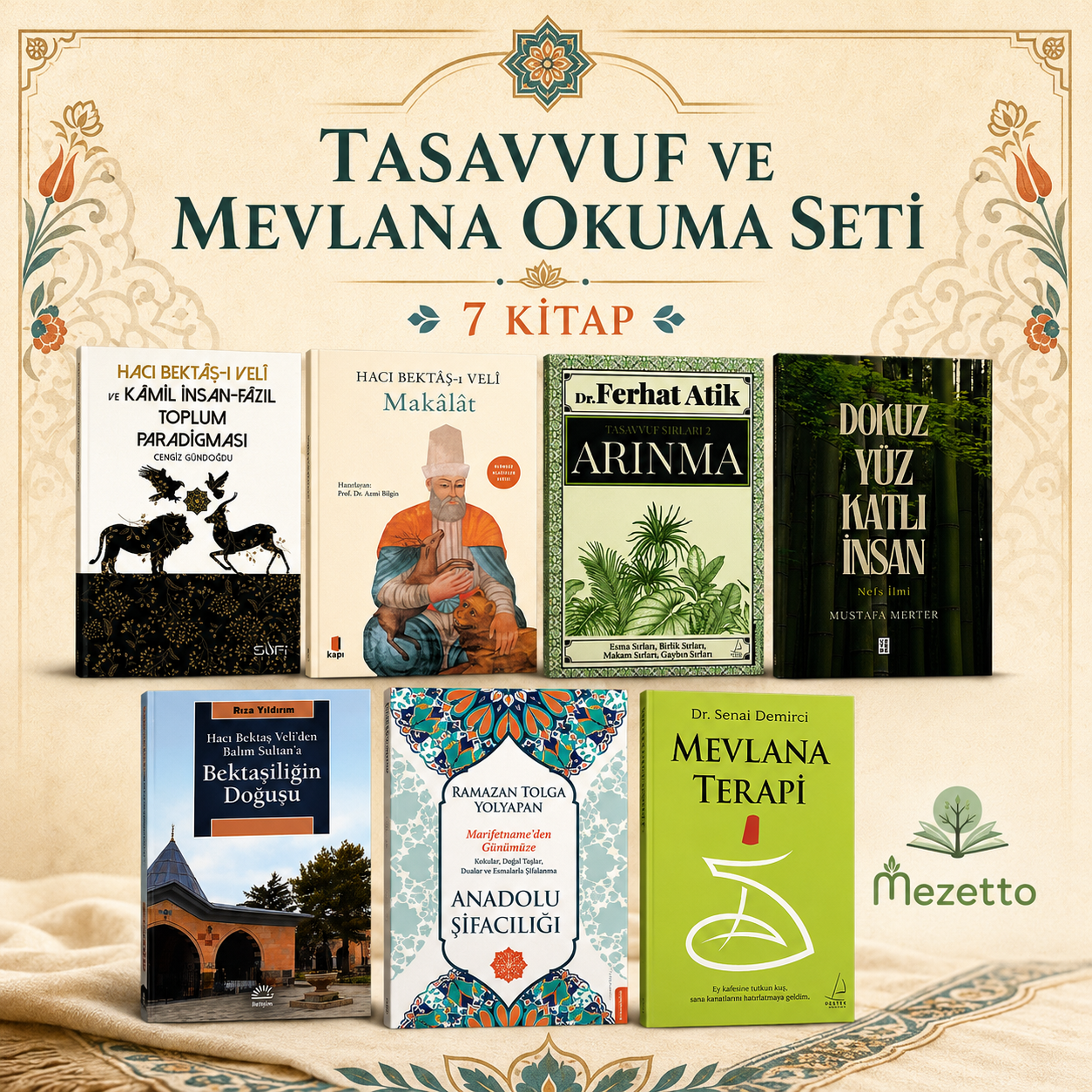 Tasavvuf ve Mevlana Okuma Seti | 7 Kitap kolaj