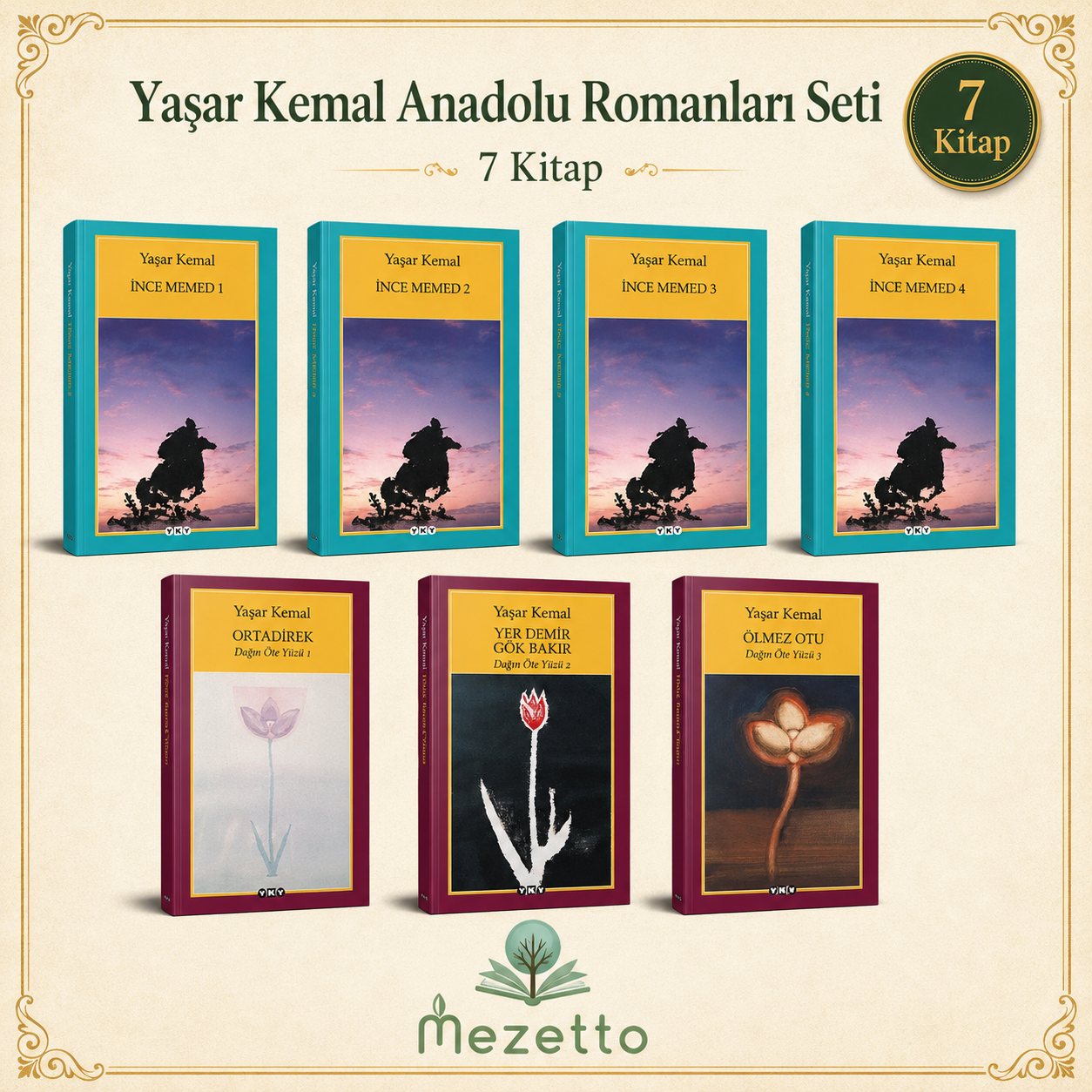Yaşar Kemal Anadolu Romanları Seti | 7 Kitap