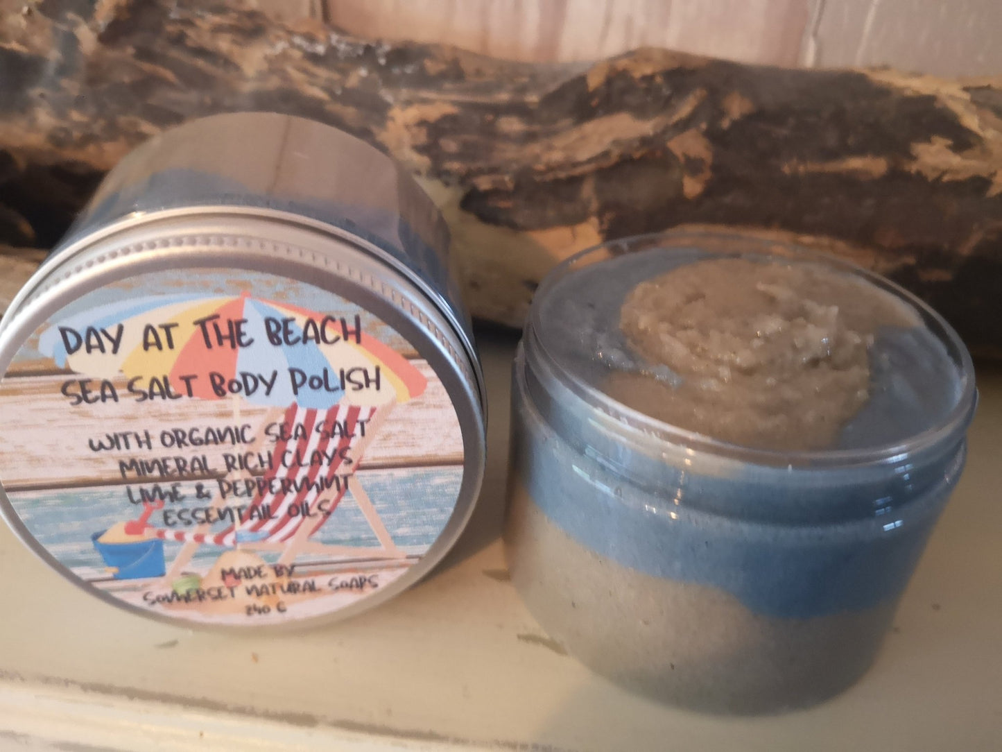 A Day at the Beach Sea Salt Body Polish - mezetto Shopify Collective Somerset Natural Soaps