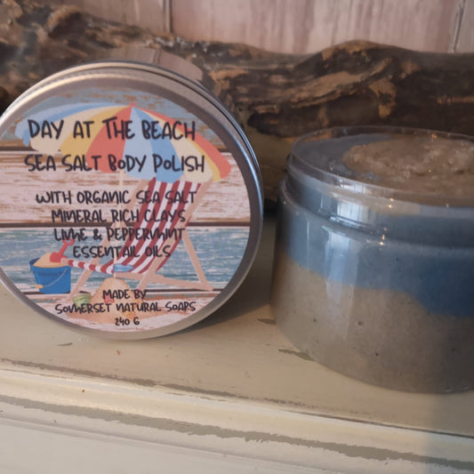 A Day at the Beach Sea Salt Body Polish - mezetto Shopify Collective Somerset Natural Soaps