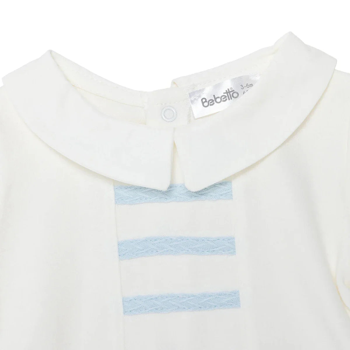 Bebetto Boys T-shirt & Shorts Set Snap Fastening Little Boss Shirt Collar Short Length Short Sleeve - Blue