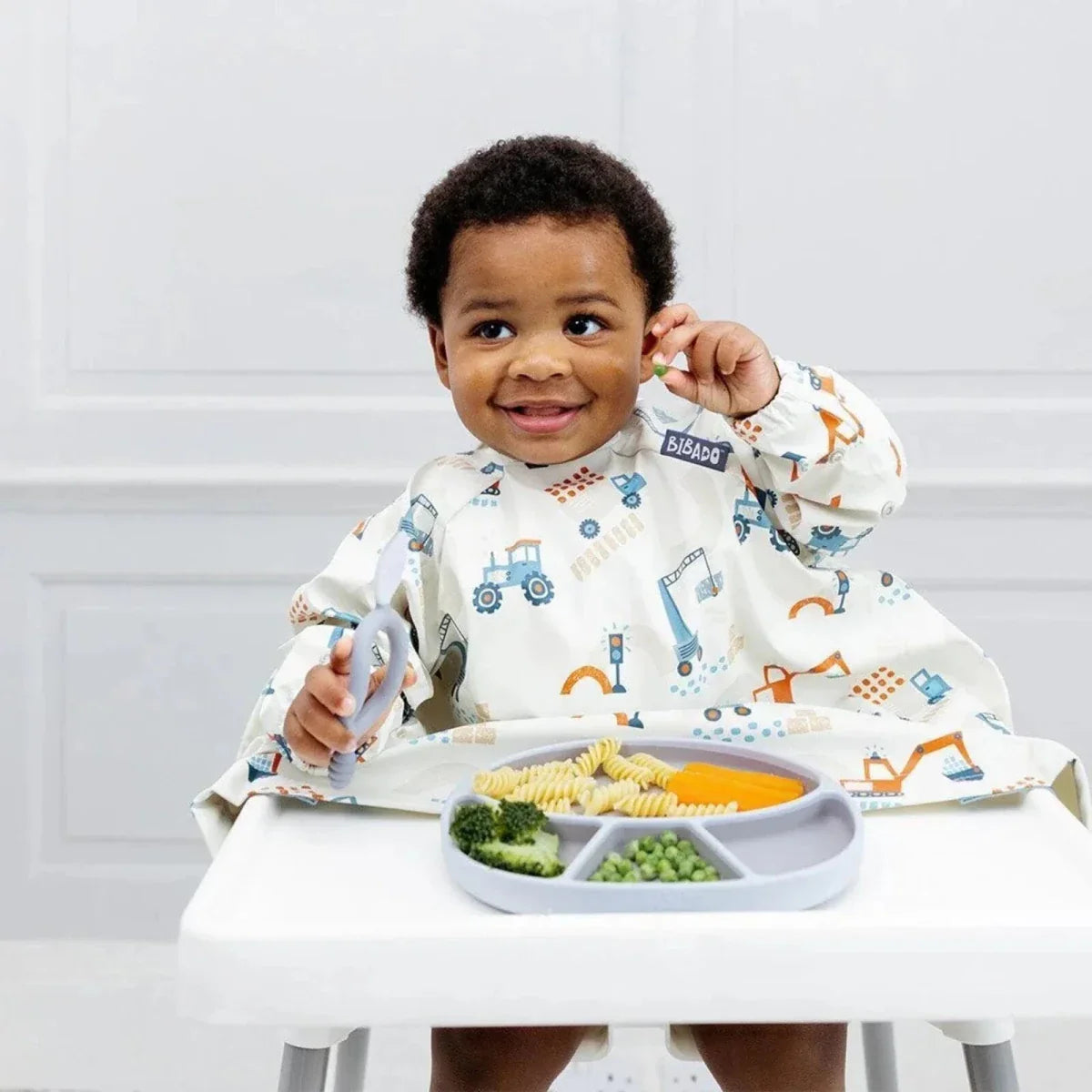 Bibado Long Sleeve Coverall Weaning Bib - Little Loader