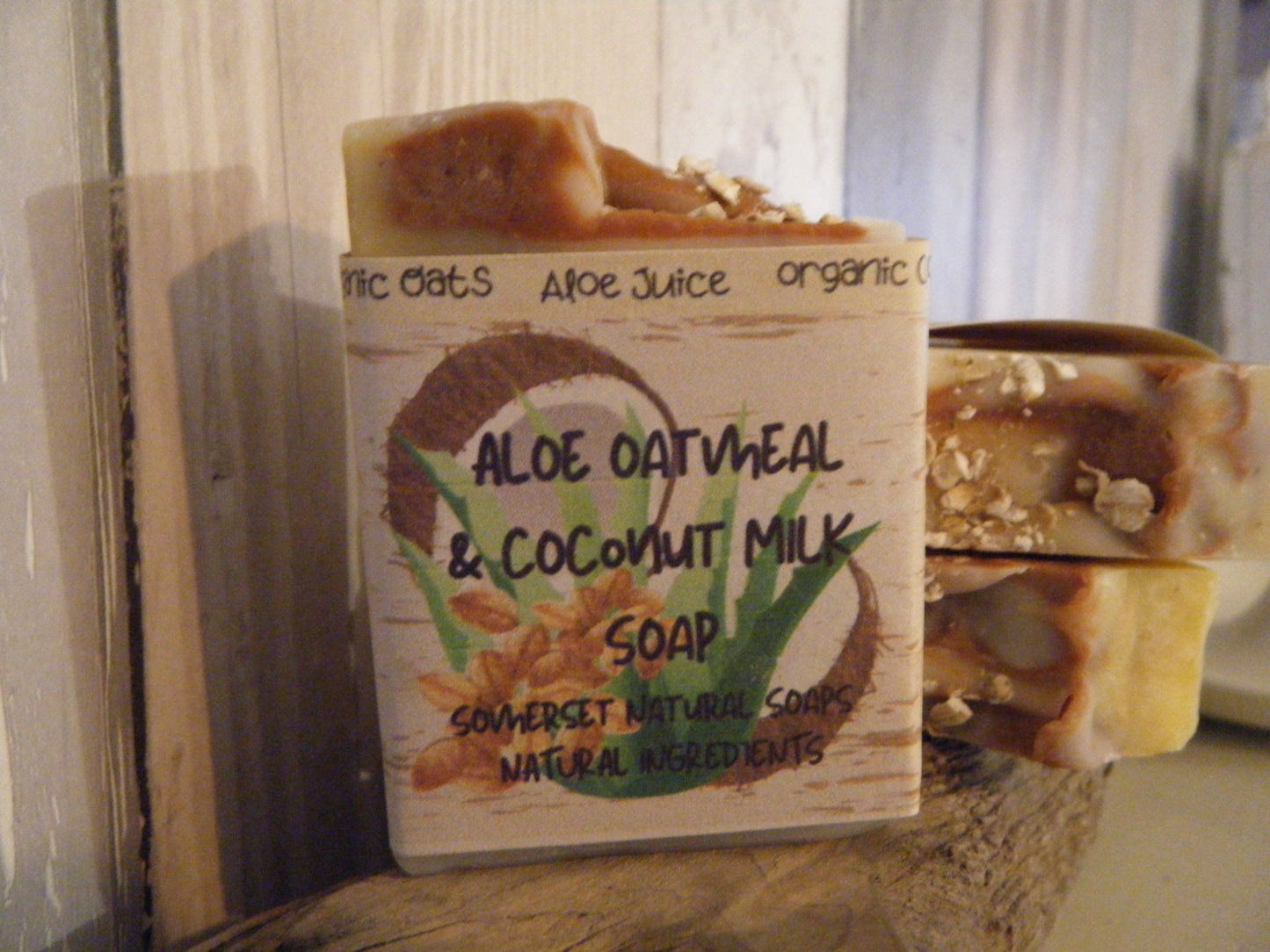 Aloe Oatmeal & Coconut Milk Vegan Soap - mezetto Shopify Collective Somerset Natural Soaps