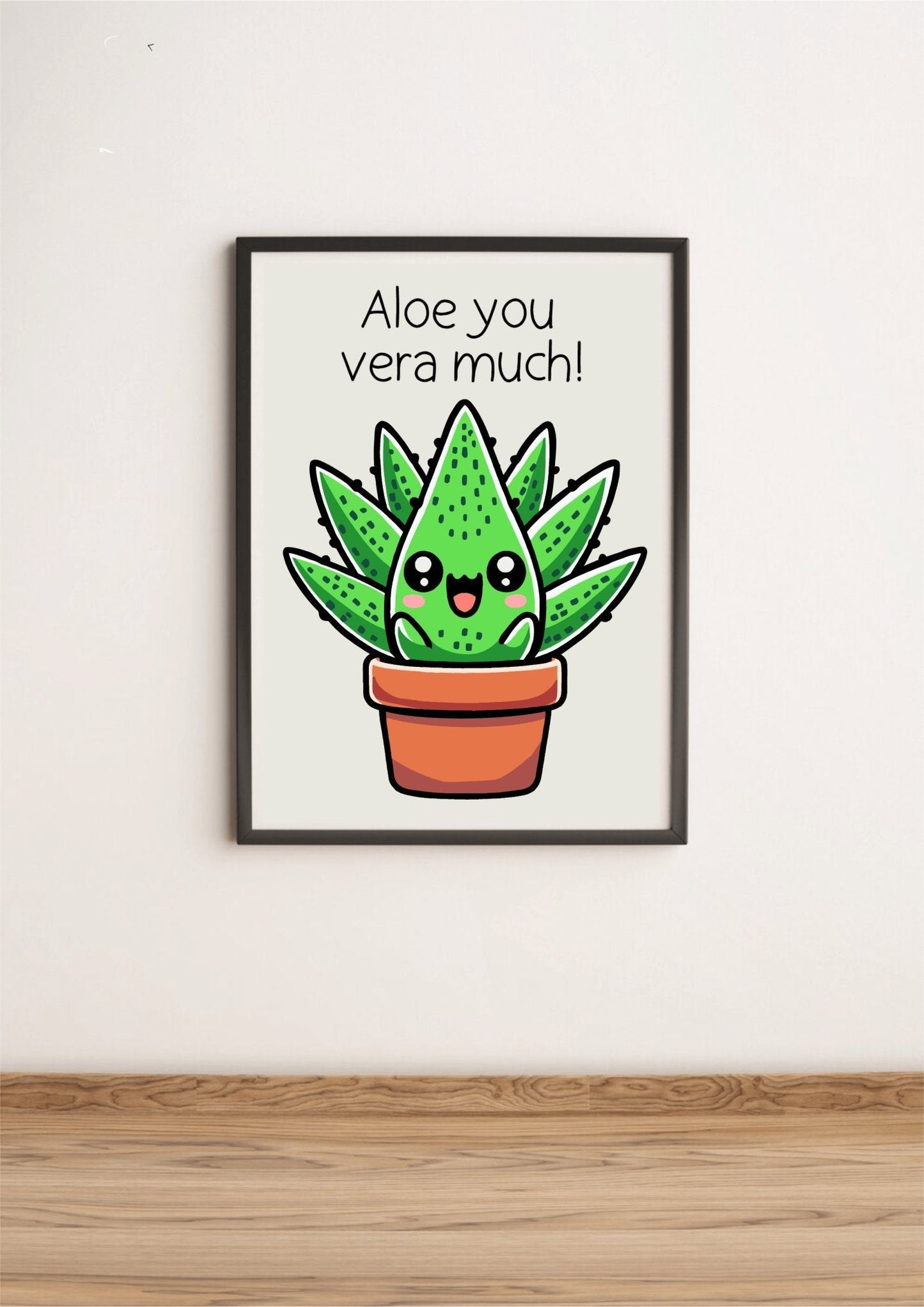 Aloe You Vera Much – Funny Plant Art Print - mezetto KEOLIX KEOLIX