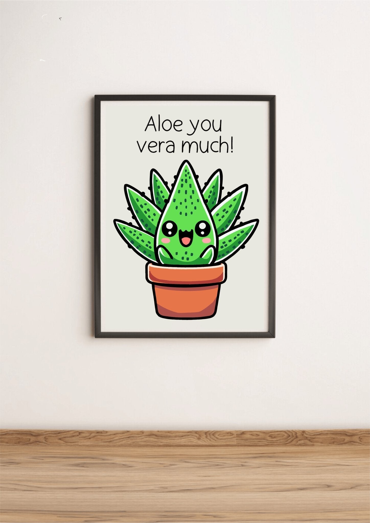 Aloe You Vera Much – Funny Plant Art Print - mezetto KEOLIX KEOLIX