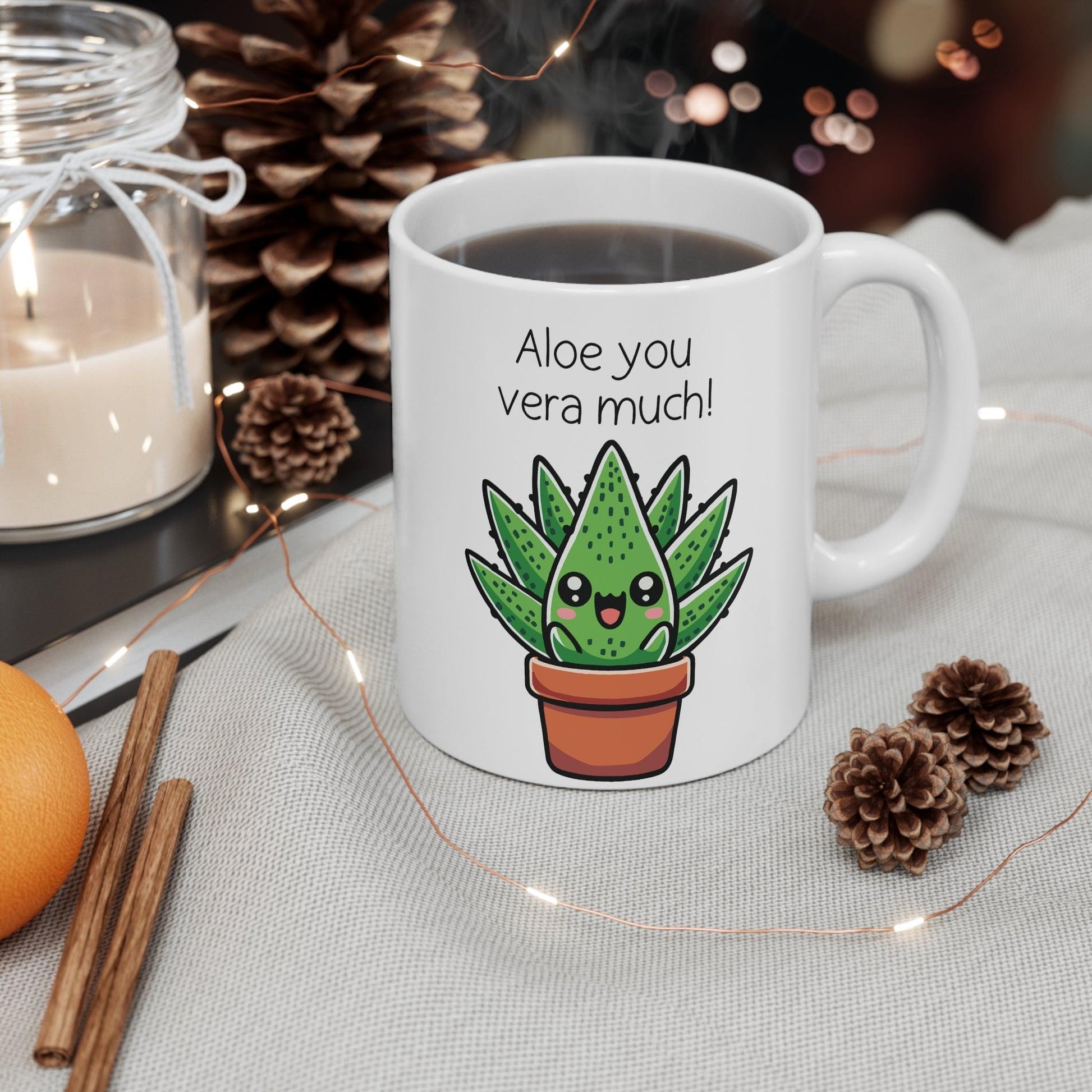 Aloe You Vera Much Mug – Funny Plant Pun Gift - mezetto KEOLIX KEOLIX