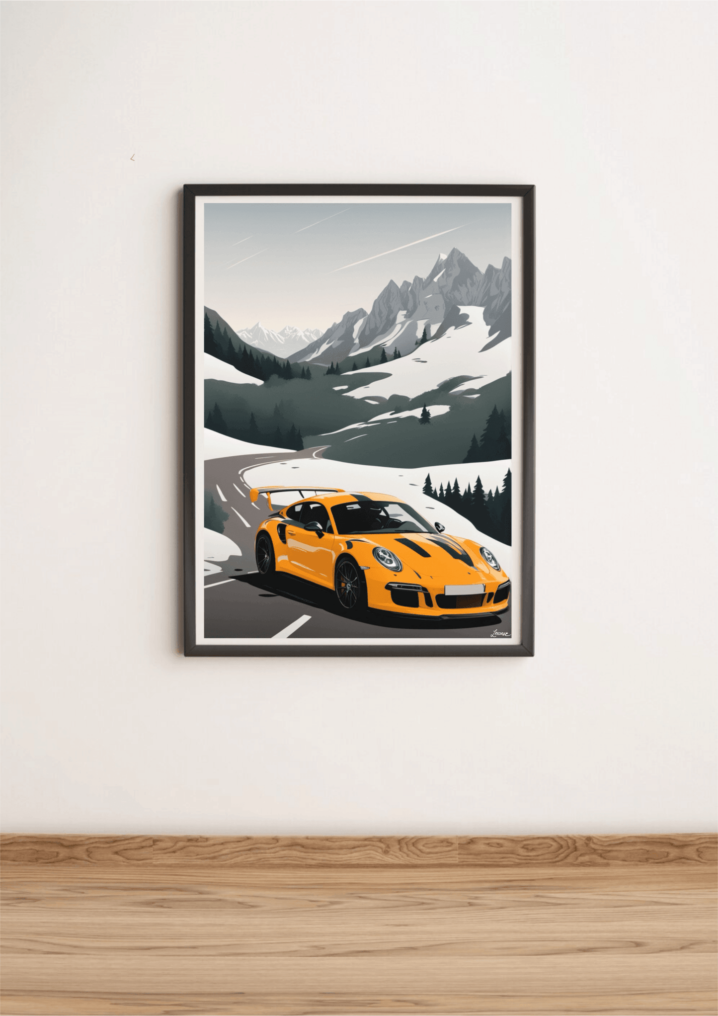 Alpine Drive Wall Art | Luxury Sports Car Print | A3 A4 A5 - mezetto KEOLIX KEOLIX