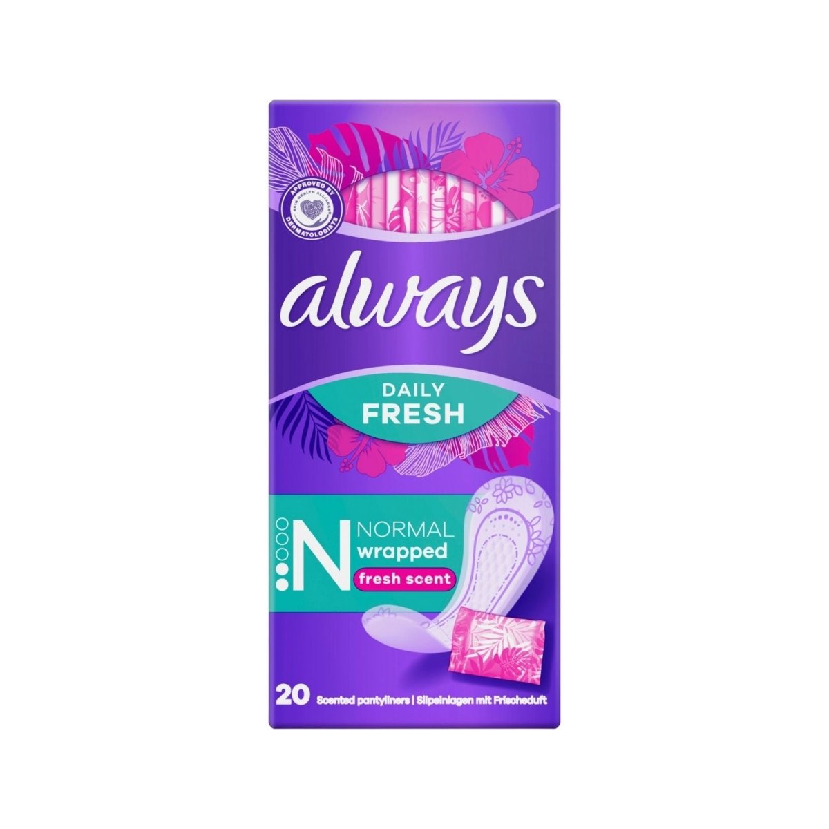 Always Dailies Singles Normal to Go Pantyliners 20 pcs - mezetto ebebek ebebek