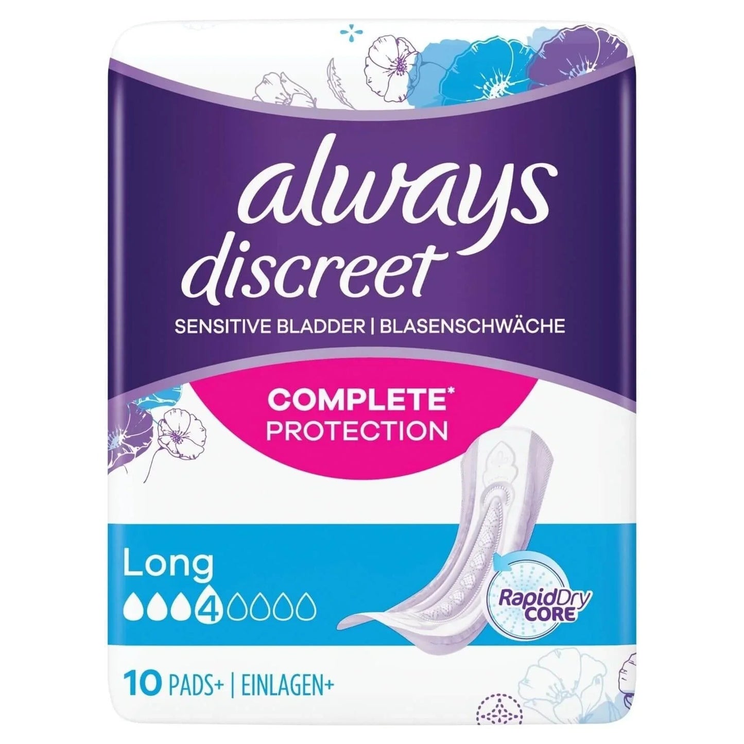 Always Discreet Incontinence Pads Long 10 pcs - mezetto ebebek ebebek