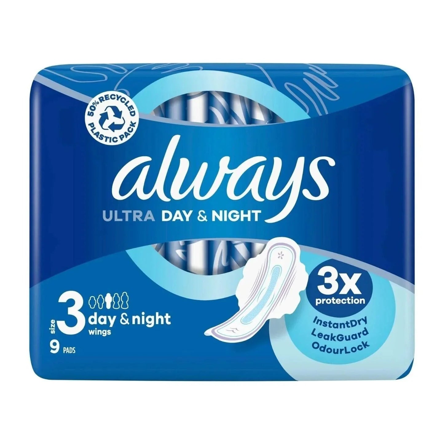 Always Ultra Sanitary Towels Day & Night Wings Size 3 9 pcs - mezetto ebebek ebebek