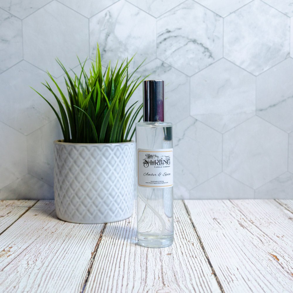 Amber & Spice - Room Spray 100ml - mezetto Shopify Collective The Stirling Candle Company