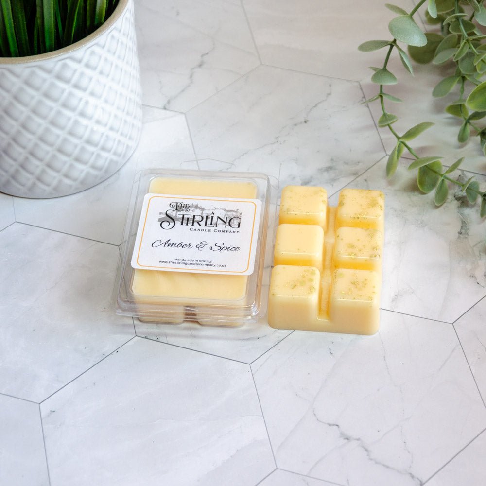 Amber & Spice - Wax Melt Clamshell - mezetto Shopify Collective The Stirling Candle Company
