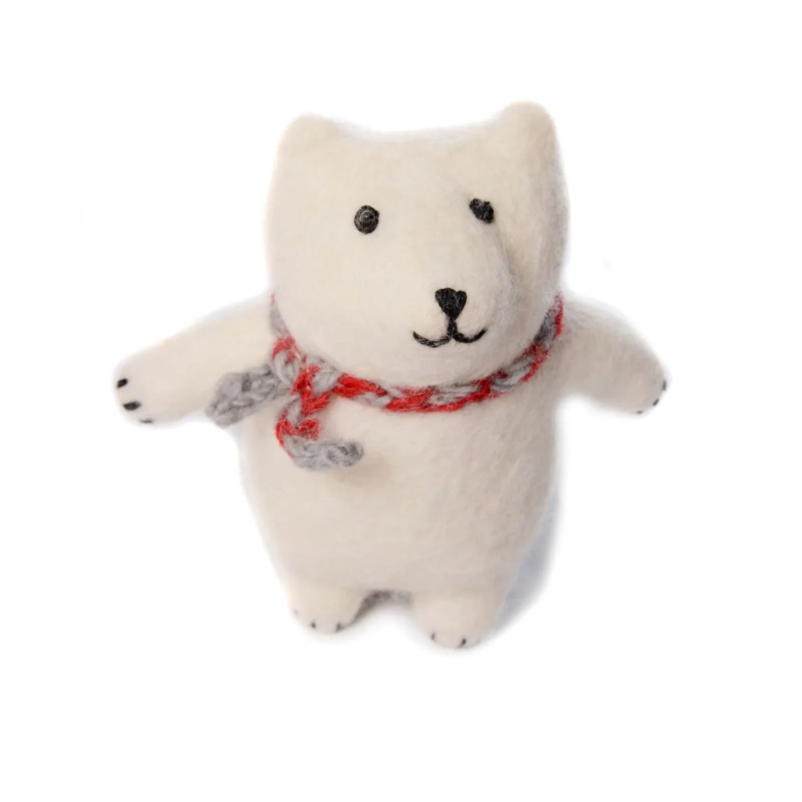 Amica Felt Poddle the Polar Bear Toy 17.5cm - mezetto ebebek ebebek