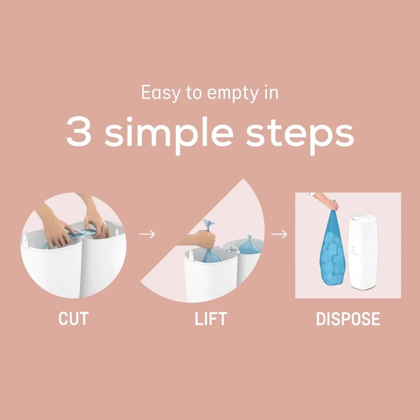 Angelcare Classic XL Nappy Bin with 1 Refill - mezetto ebebek ebebek