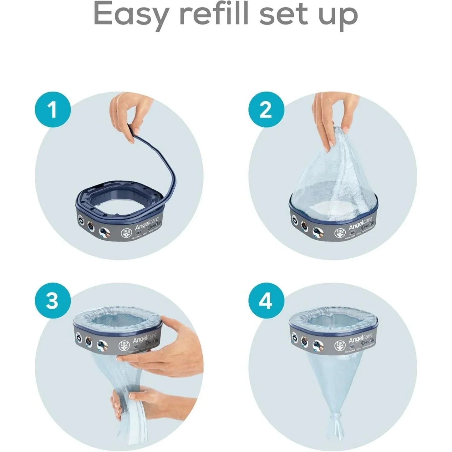 Angelcare Octagonal Classix XL Refill 6 pcs - mezetto ebebek ebebek
