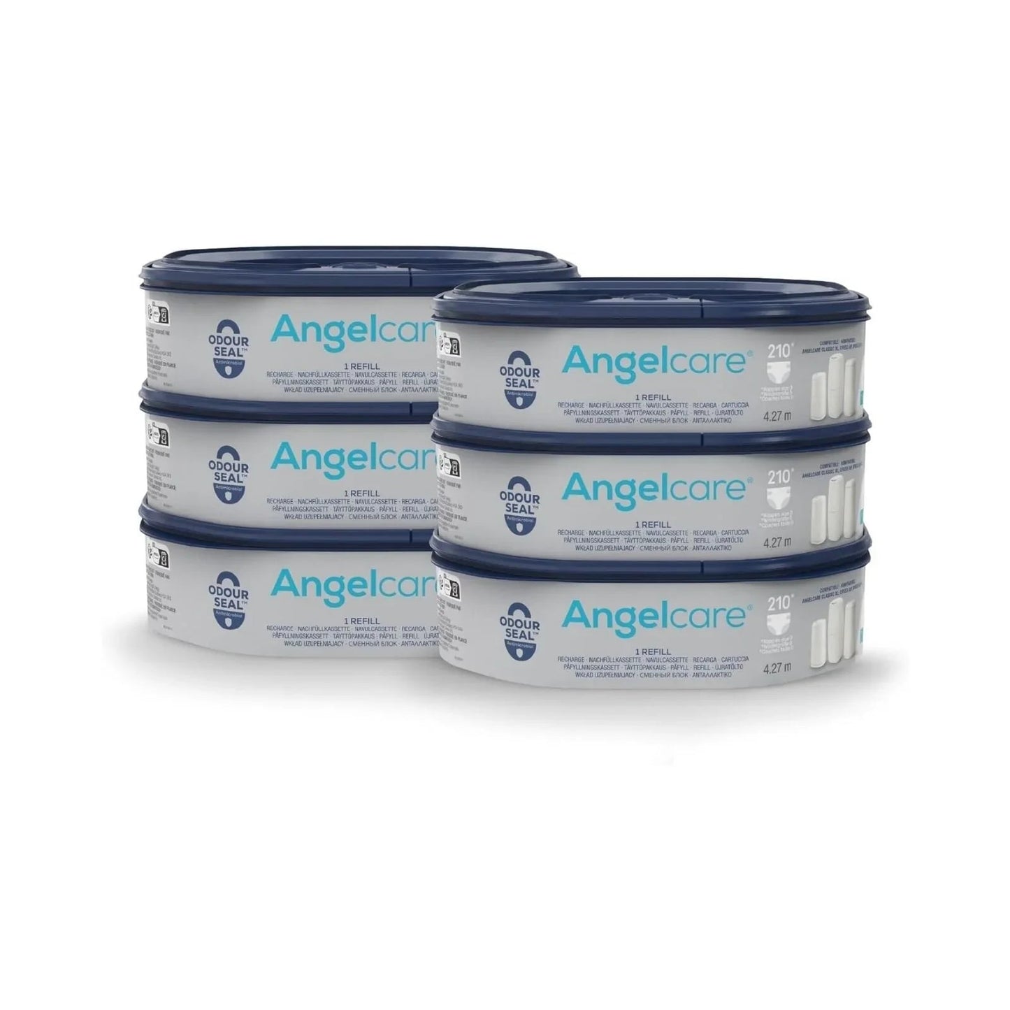 Angelcare Octagonal Classix XL Refill 6 pcs - mezetto ebebek ebebek