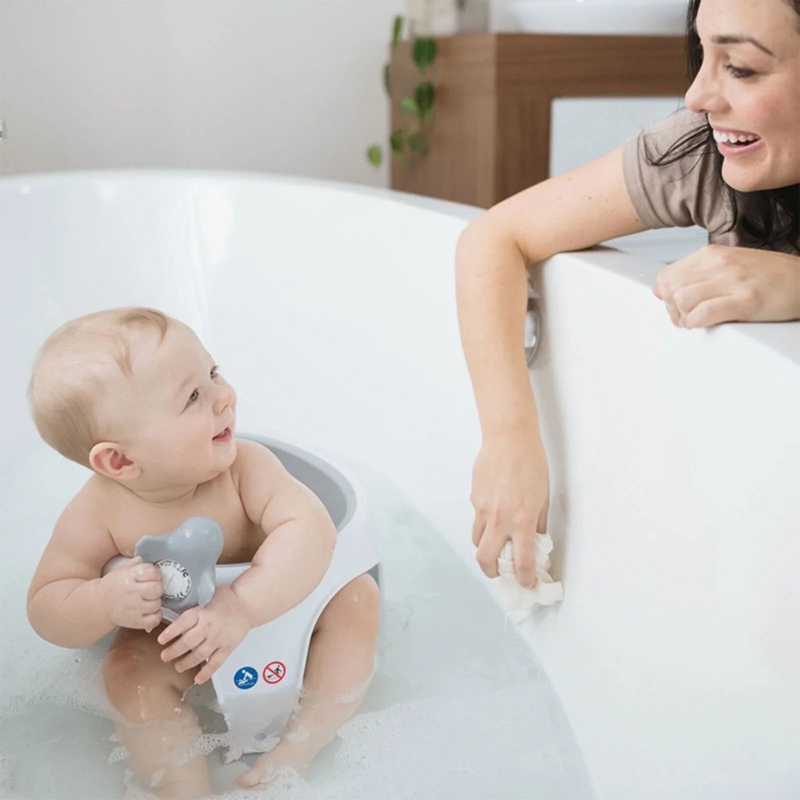 Angelcare Soft Touch Baby Bath Seat - Grey - mezetto ebebek ebebek