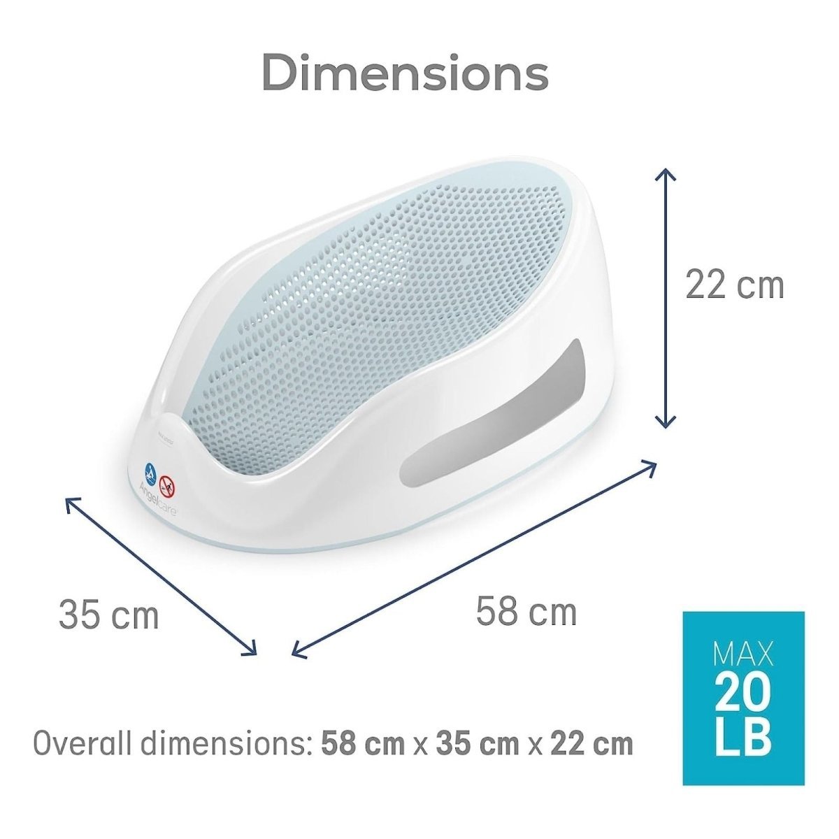 Angelcare Soft - Touch Bath Support Aqua - mezetto ebebek ebebek