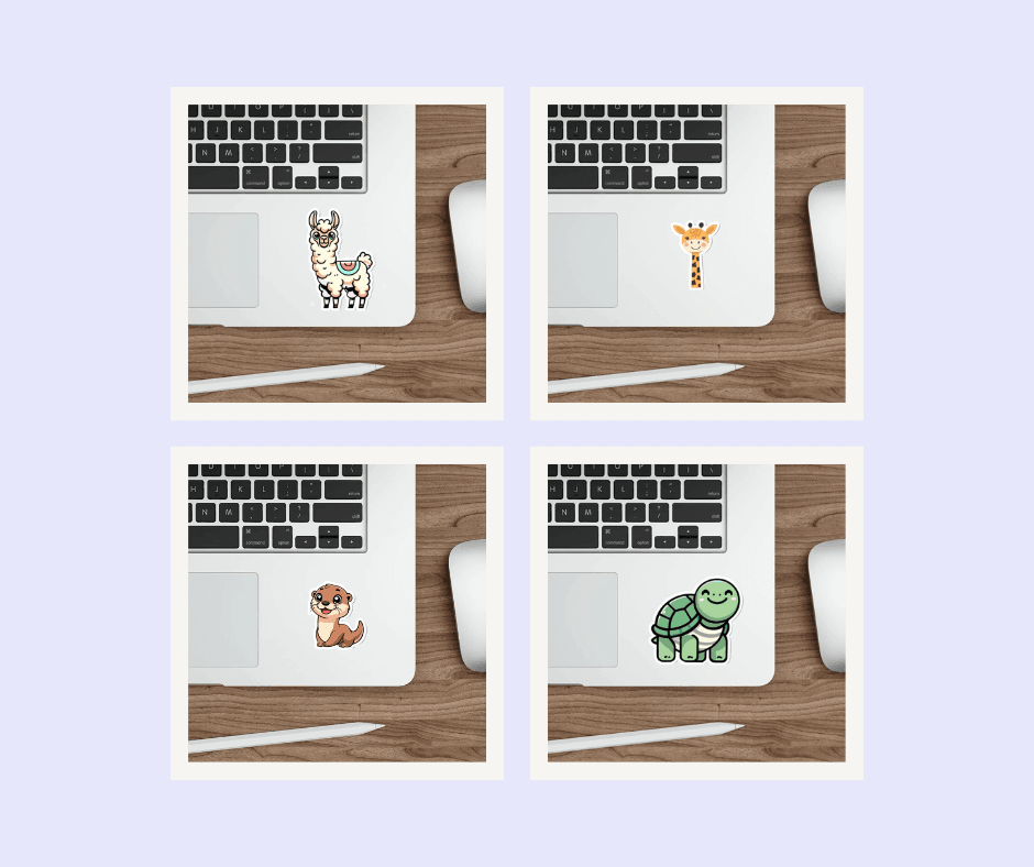 Animal Sticker Bundle – Cute Waterproof Vinyl Pack - mezetto KEOLIX KEOLIX