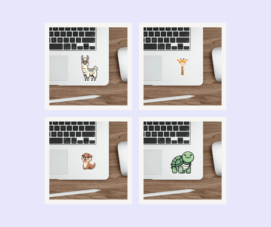 Animal Sticker Bundle – Cute Waterproof Vinyl Pack - mezetto KEOLIX KEOLIX