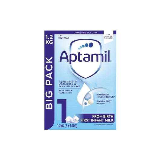 Aptamil baby formula packaging on a white background