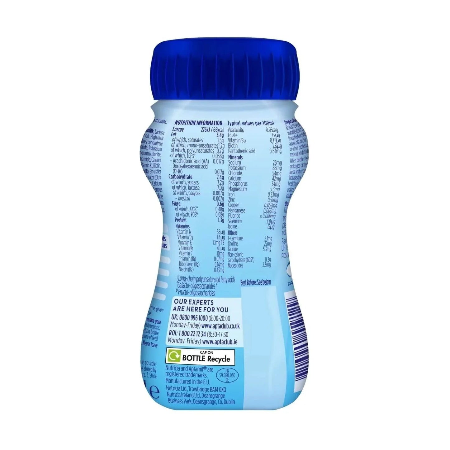 Aptamil 1 First Infant Ready to Feed Liquid Milk from Birth 200ml - mezetto ebebek ebebek