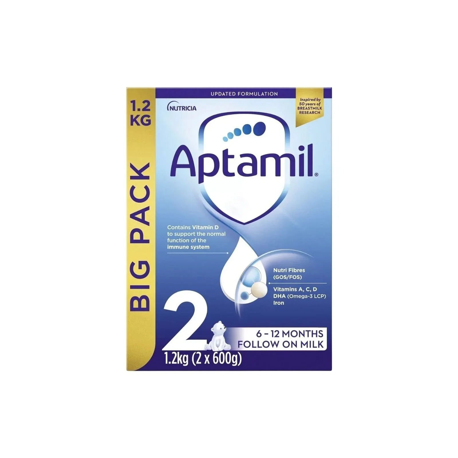 Aptamil 2 Follow On Milk Formula 6 - 12 months 1.2kg (2x600g) - mezetto ebebek ebebek