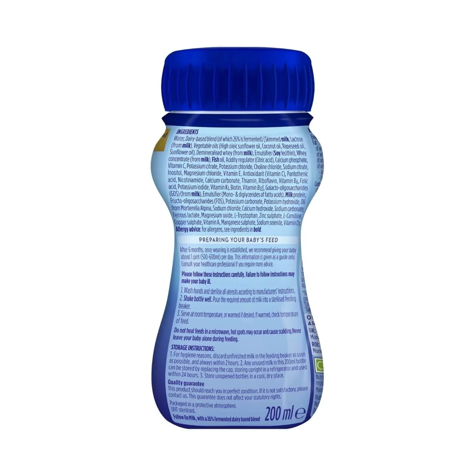 Aptamil 2 Follow On Ready to Drink Liquid Milk 6 - 12 months 200ml - mezetto ebebek ebebek