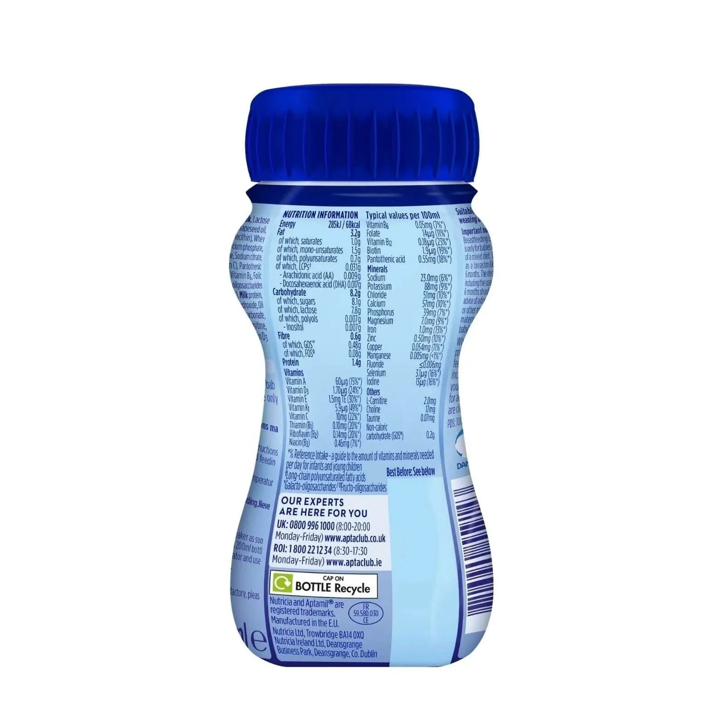 Aptamil 2 Follow On Ready to Drink Liquid Milk 6 - 12 months 200ml - mezetto ebebek ebebek
