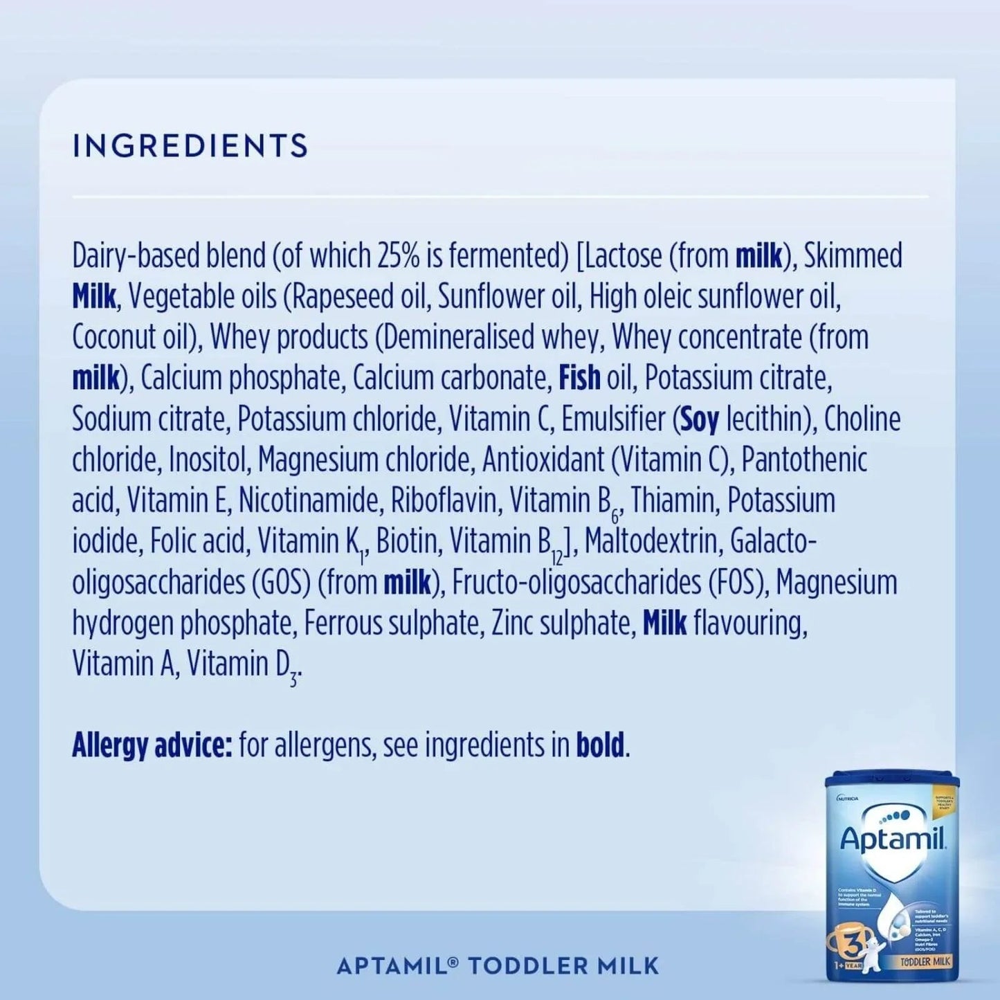 Aptamil 3 Growing Up Milk Formula 1 - 2 years 800g - mezetto ebebek ebebek