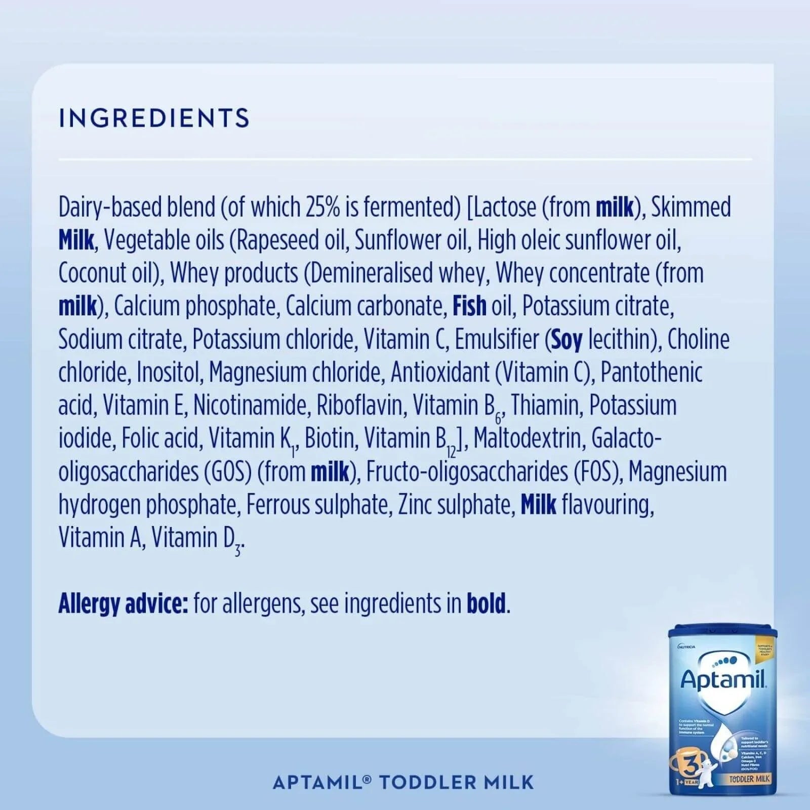 Aptamil 3 Growing Up Milk Formula 1 - 2 years 800g - mezetto ebebek ebebek