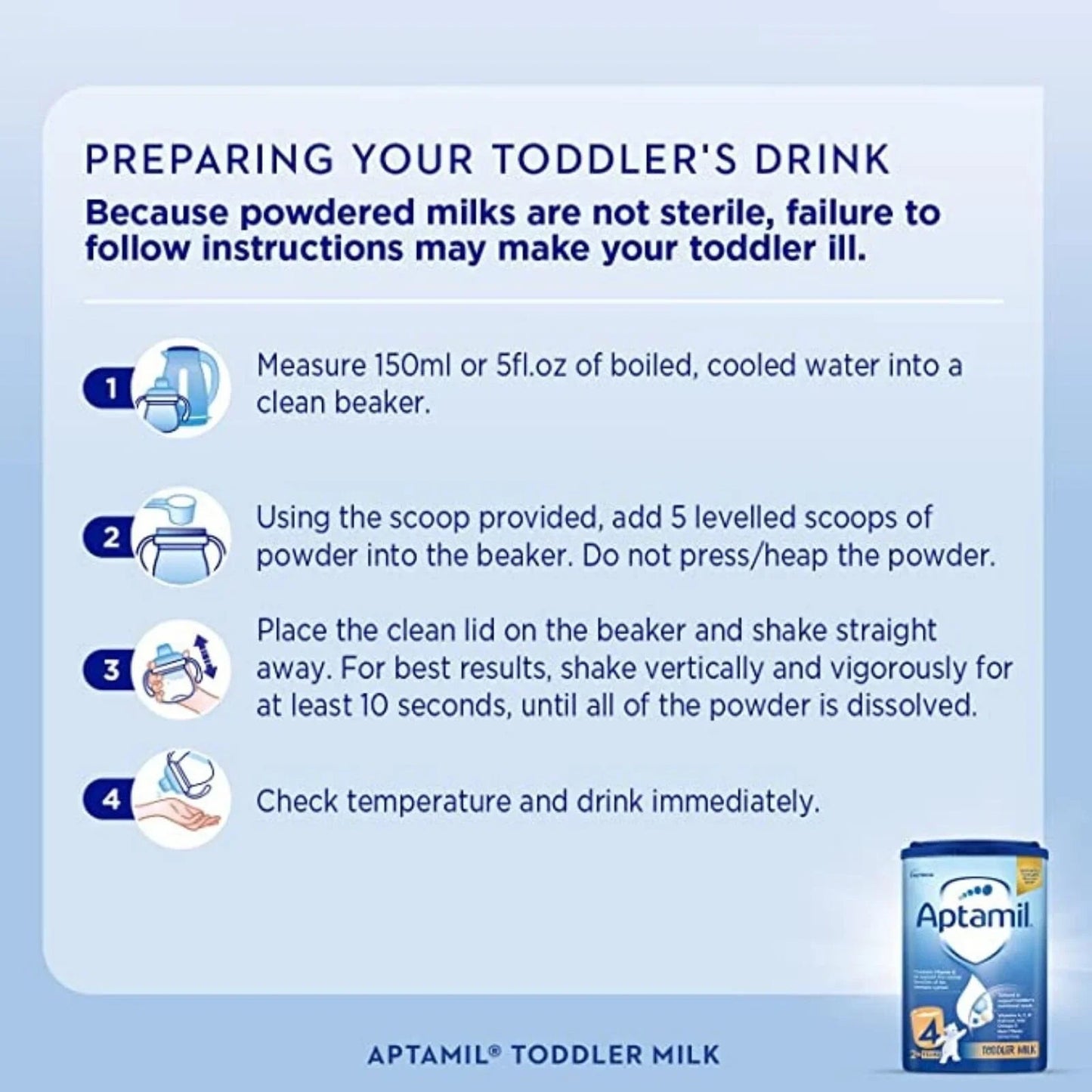 Aptamil 4 Growing Up Toddler Milk Formula 2+ years 800g - mezetto ebebek ebebek